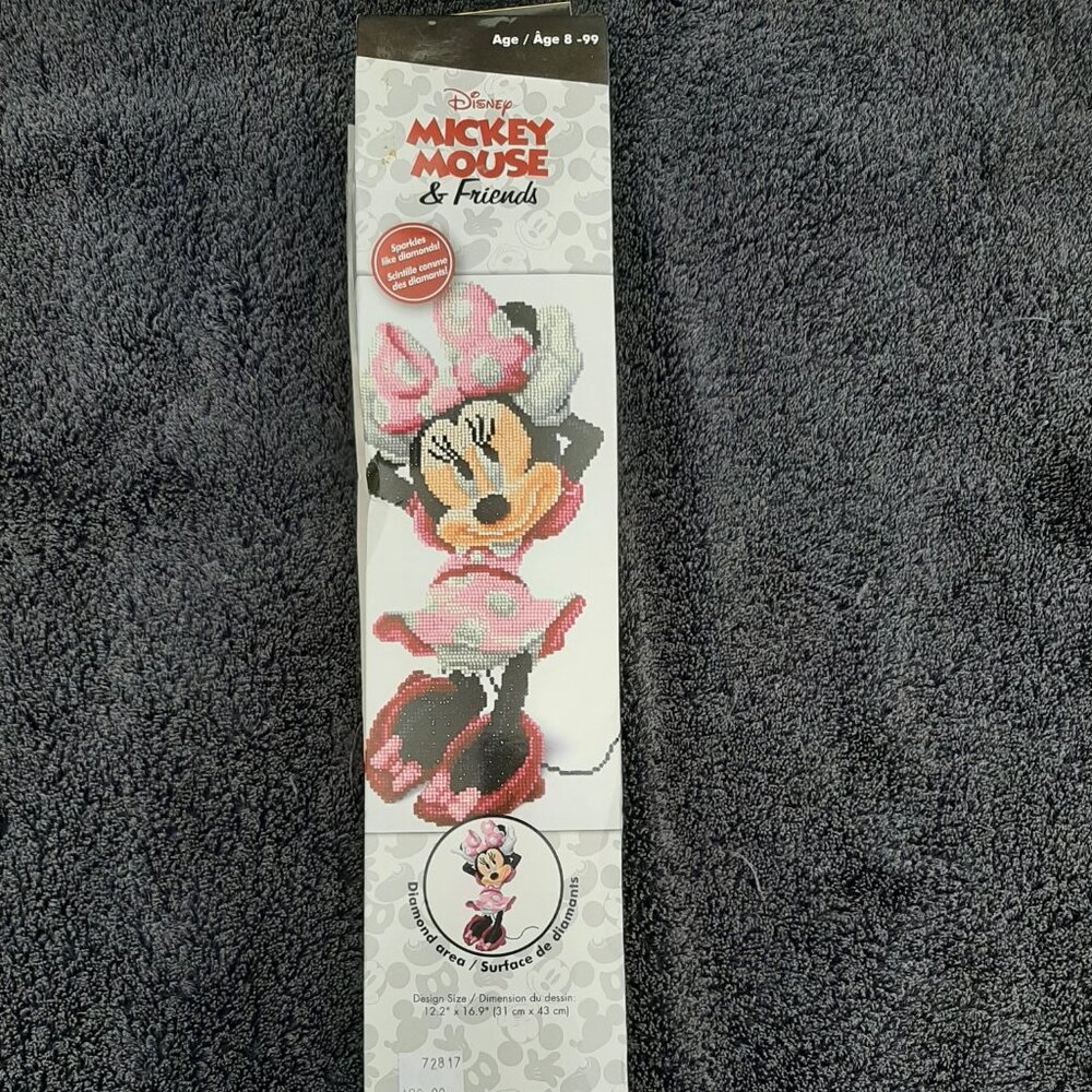 Disney Minnie Mouse Diamond Dotz Painting Craft Kit Sparkle Art 12.2” x 16.9"